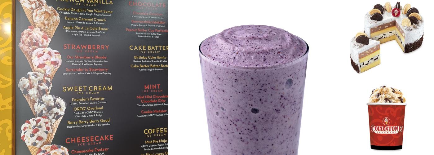 Cold Stone Creamery Menu