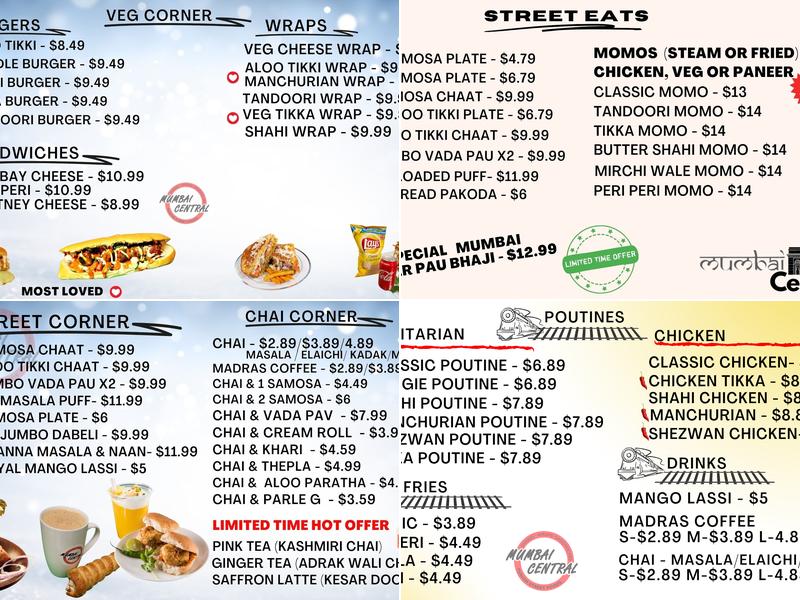 Mumbai Central Menu