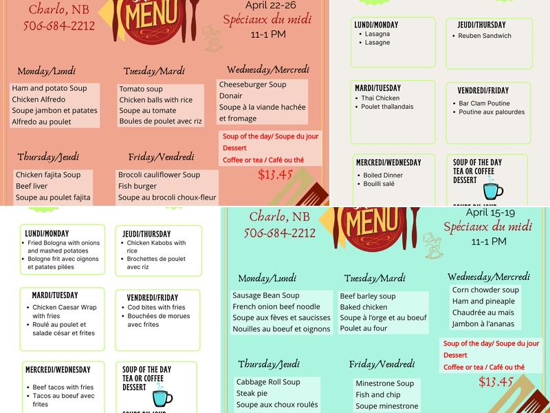 La Source Litee Menu