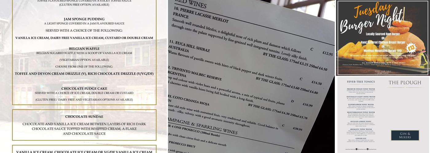 Plough Pub and Kitchen - Brackley Menu