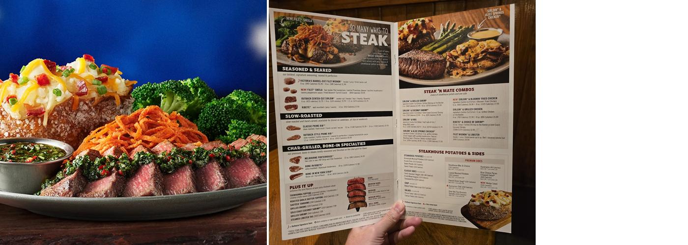Outback Steakhouse Menu