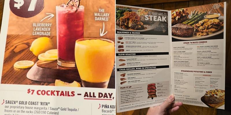 Outback Steakhouse Menu