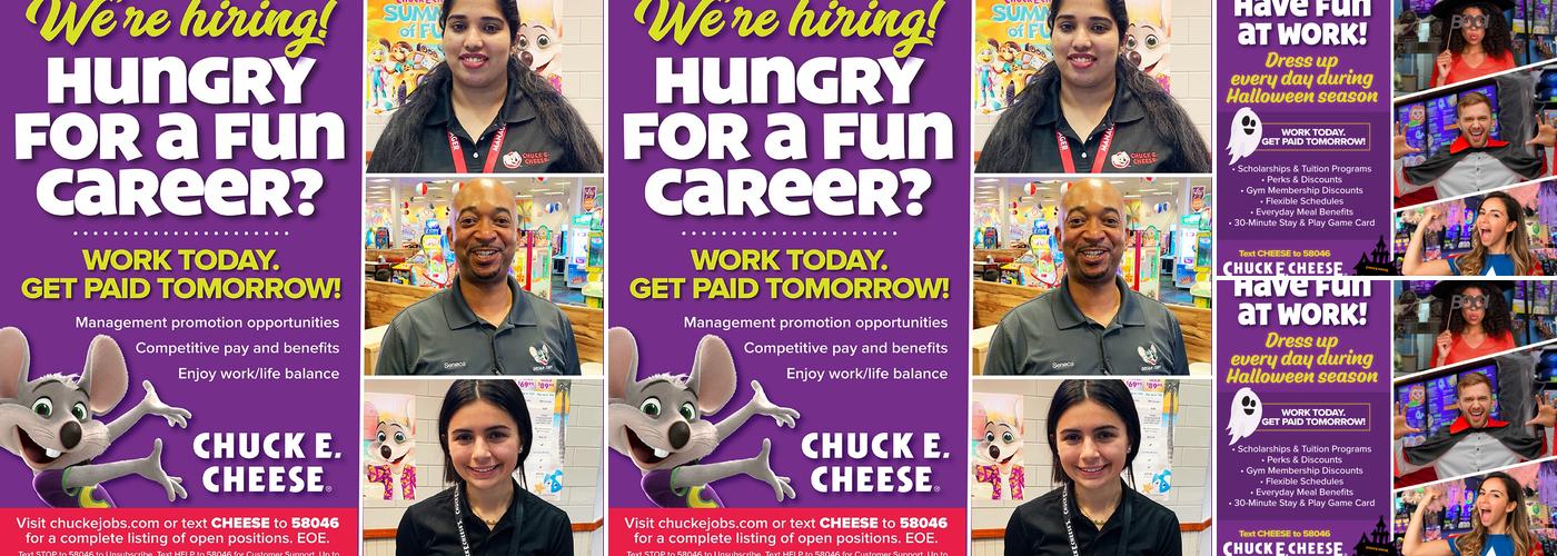 Chuck E. Cheese Menu