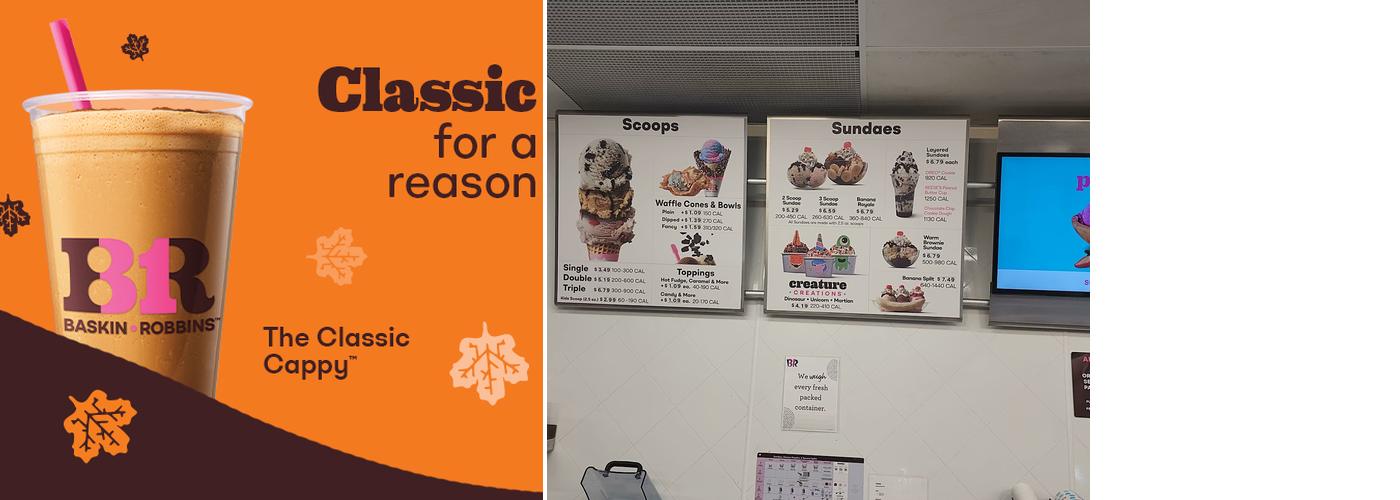 Baskin-Robbins Menu