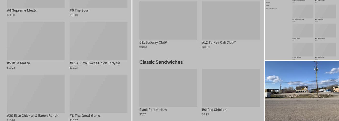 Subway Menu