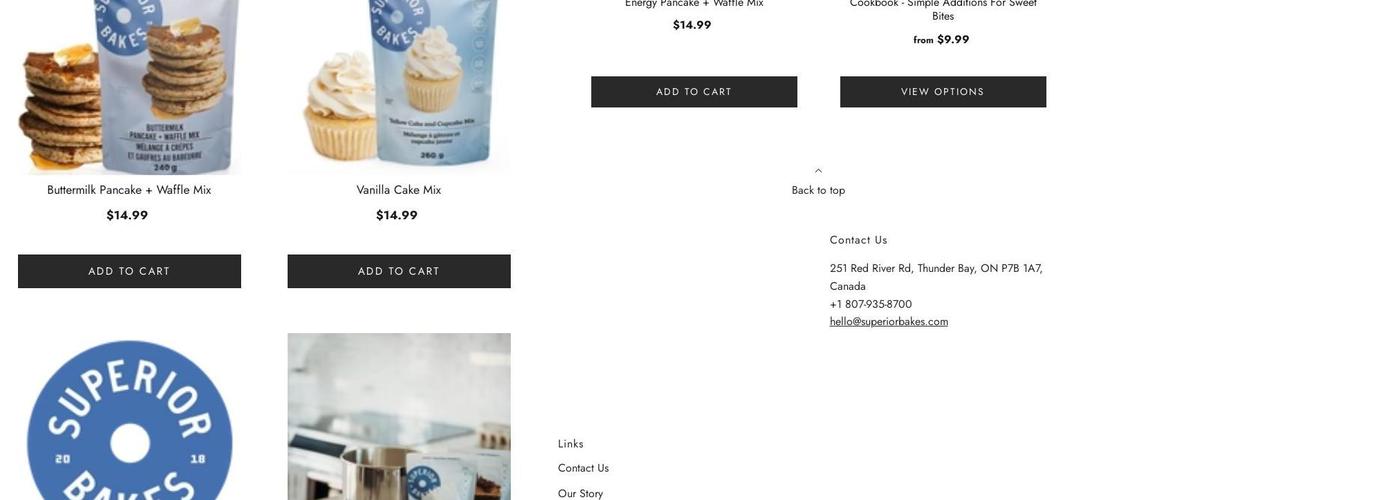 Superior Bakes Menu