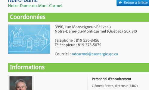 Commission School De L'énergie Notre-Dame Notre-Dame-du-Mont-Carmel