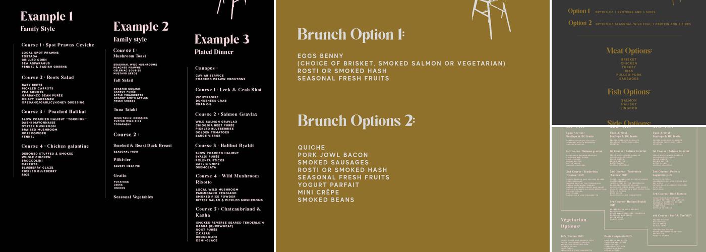 Taste of Tofino Menu