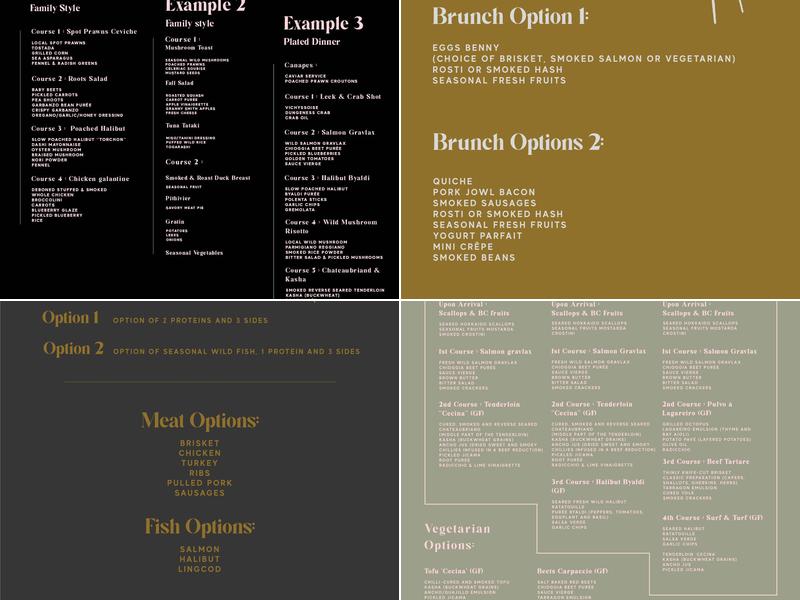 Taste of Tofino Menu