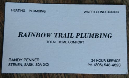 Rainbow Trail Plumbing Farm, Stenen Saskatchewan S0A 3X0