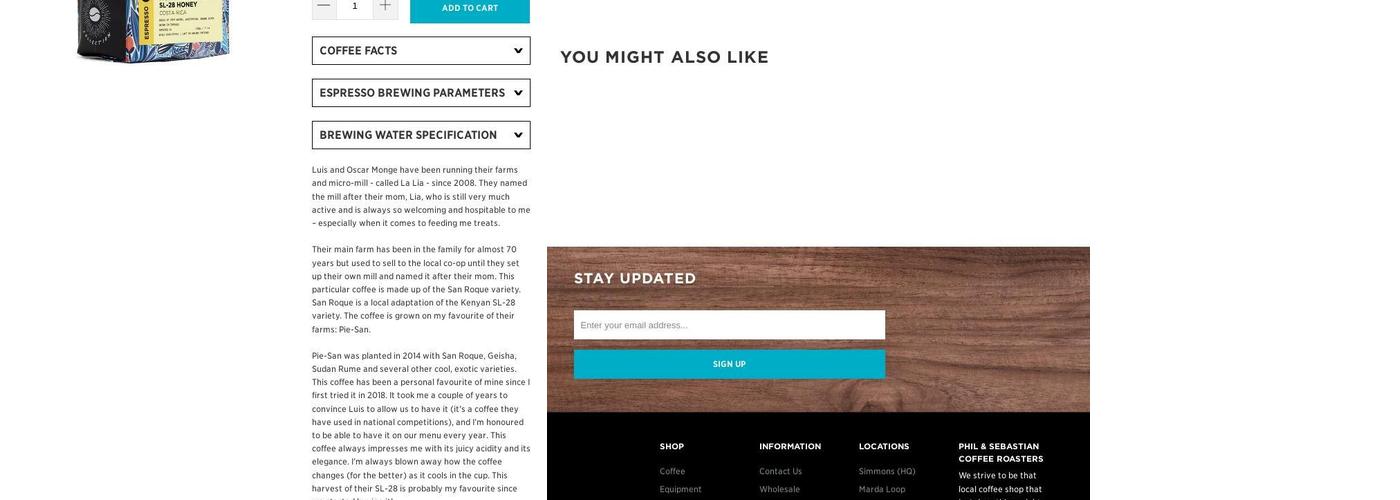 Phil & Sebastian Coffee Roasters - Calgary Place Menu