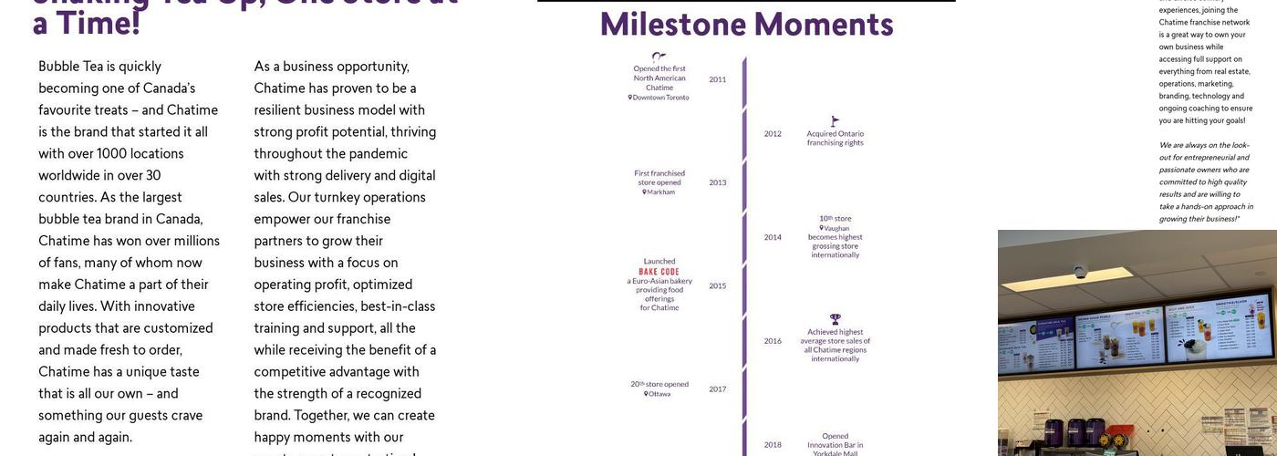 Chatime Menu