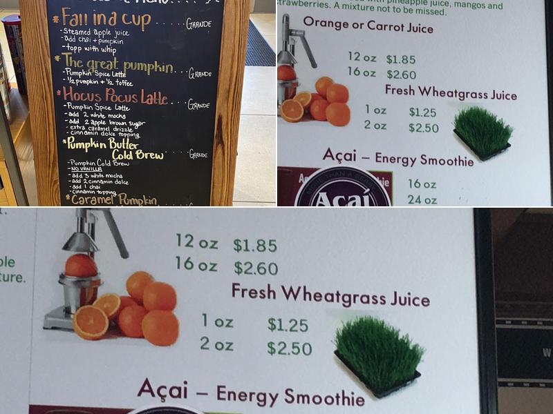 Starbucks Coffee Company Menu