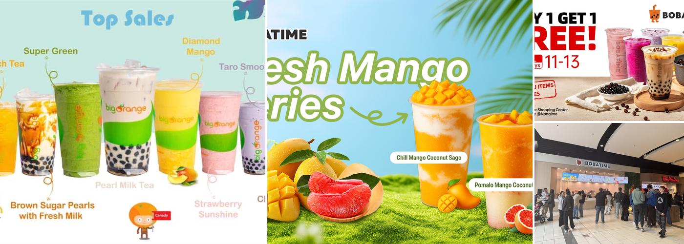 Big Orange Bubble Tea Menu