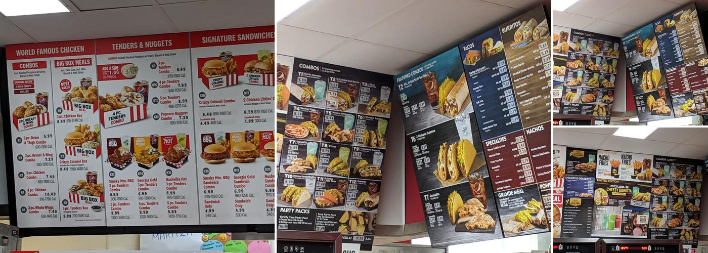 KFC Menu