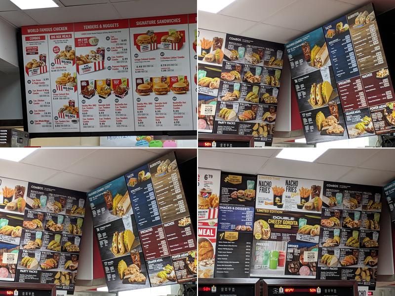KFC Menu