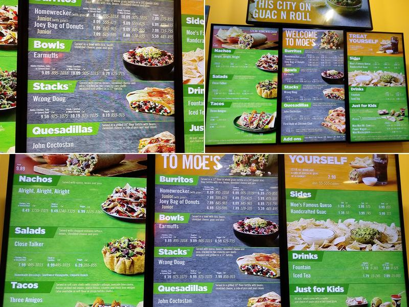 Moe's Southwest Grill Menu