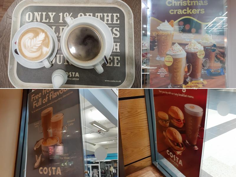 Costa Coffee Menu
