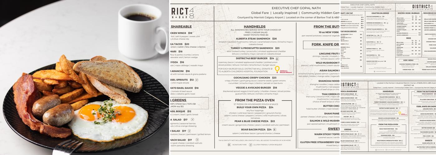 District48 KITCHEN + BAR Menu