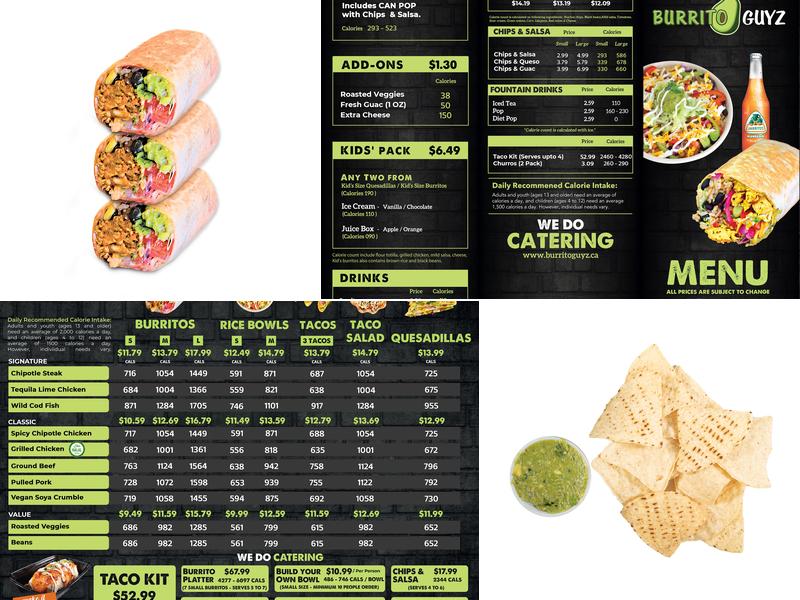Burrito Guyz London Menu