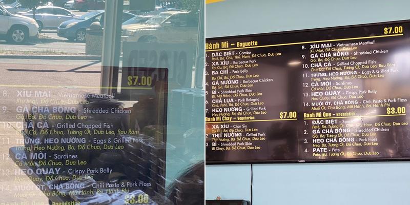 Angela Q. Vietnamese Food and Deli Menu