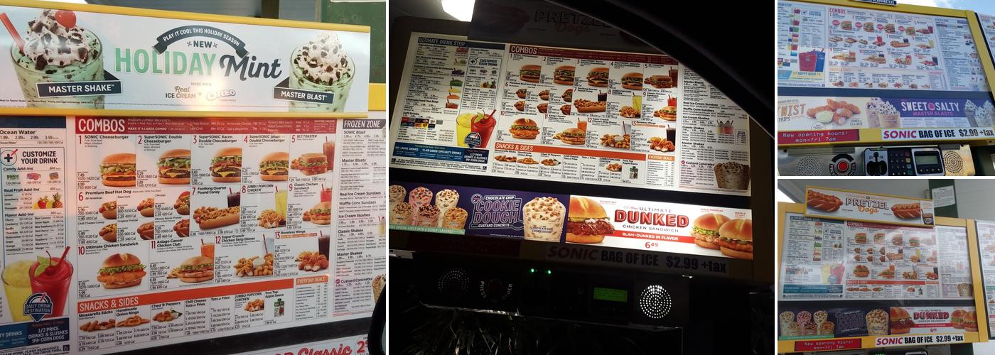 Sonic Drive-In Menu