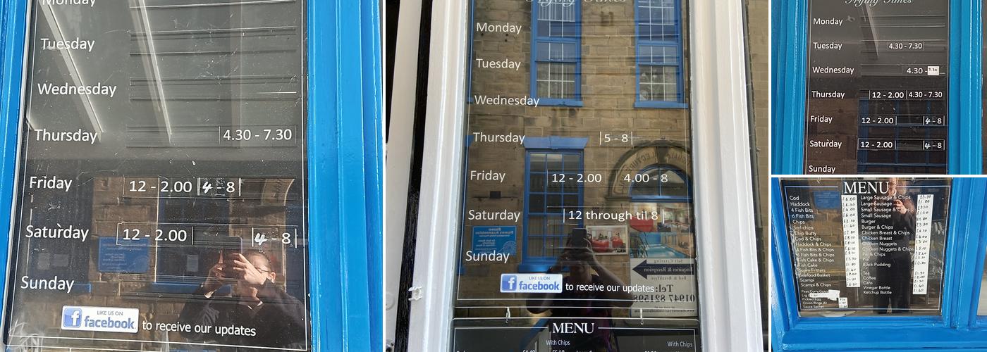 Silver Street Fisheries Menu