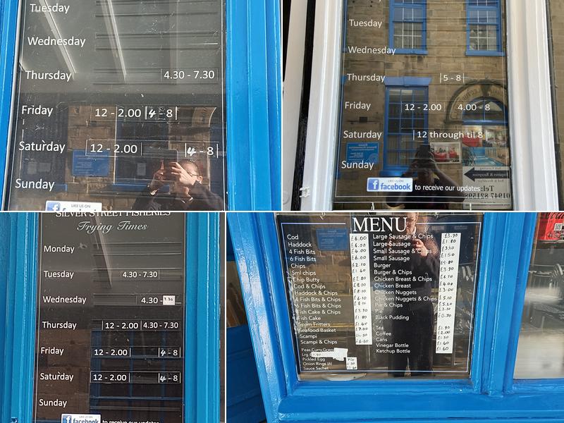 Silver Street Fisheries Menu