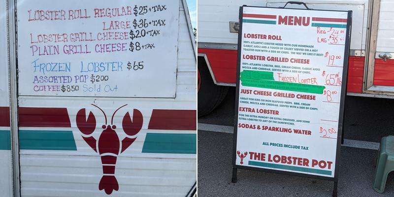 The Lobster Pot Menu