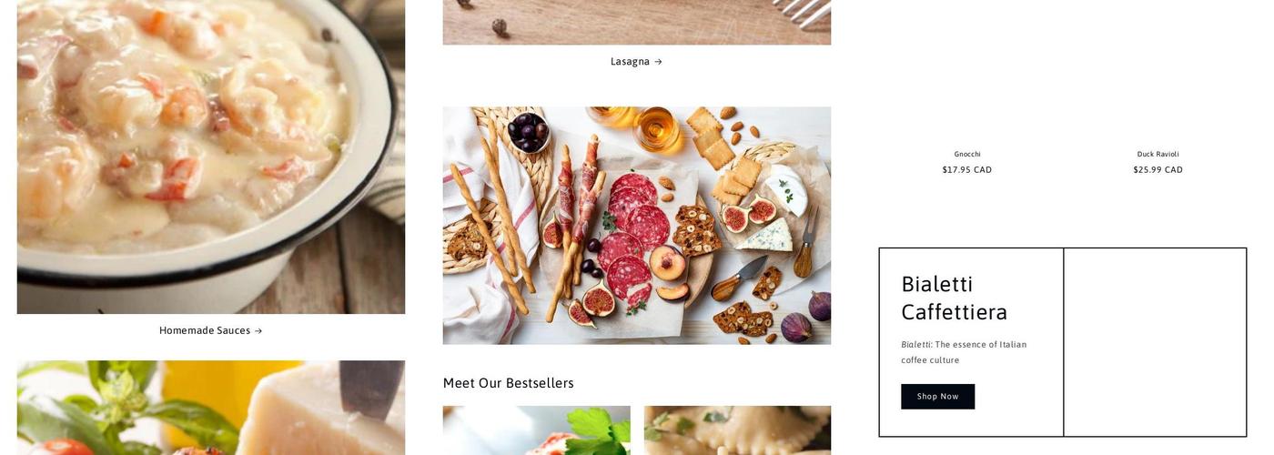 La Pasta Italia Menu