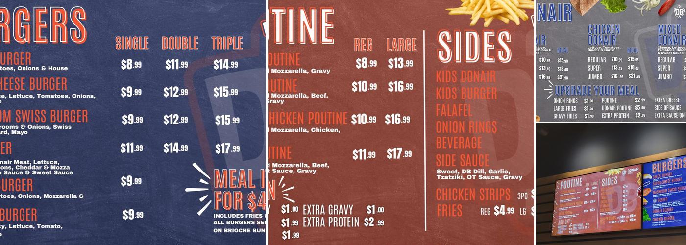 Donair Bros Menu