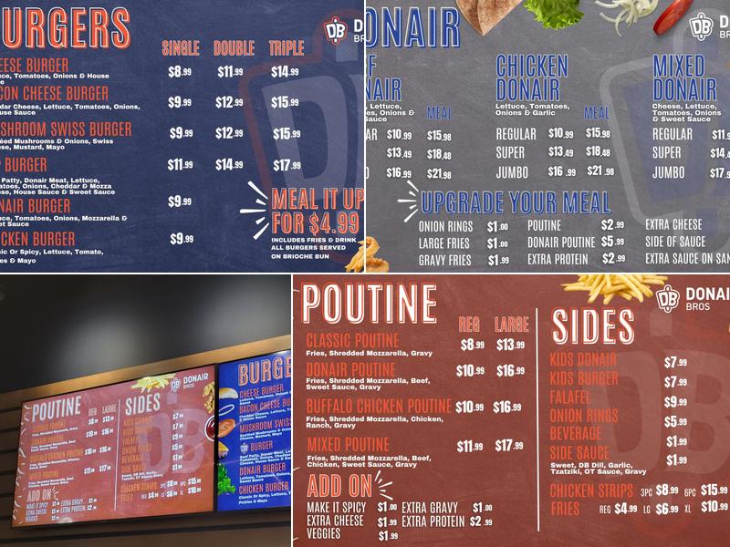 Donair Bros Menu