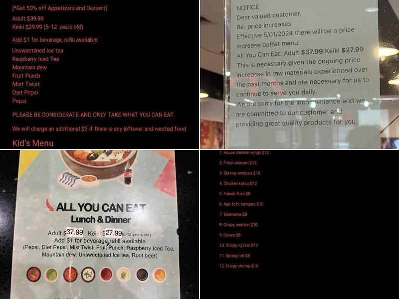 Hawaii Pot Shabu Shabu Menu