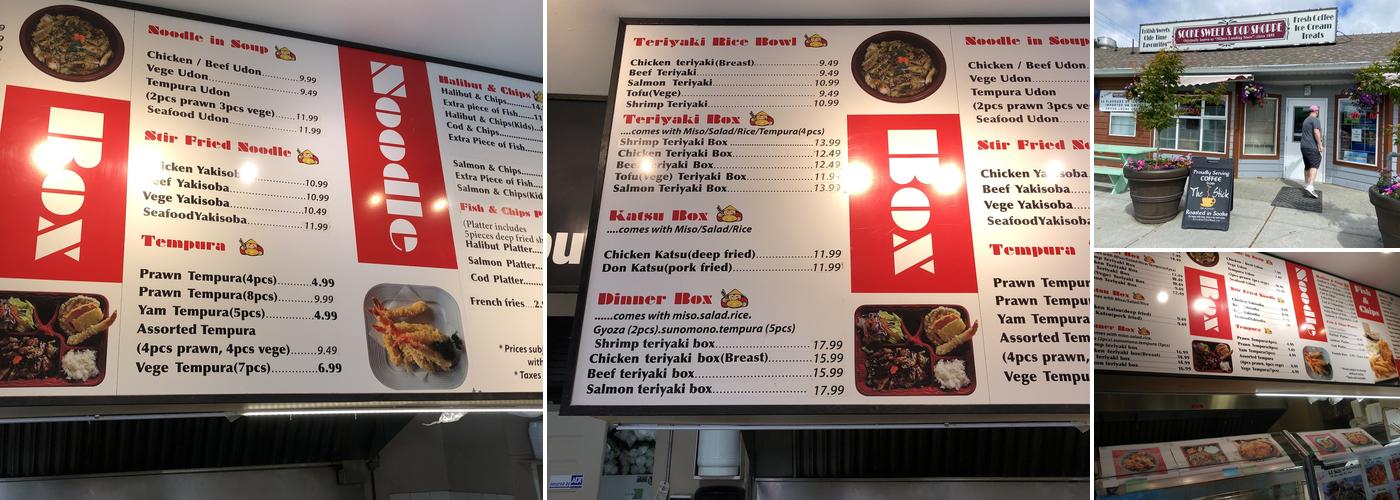 Sooke River Store Menu