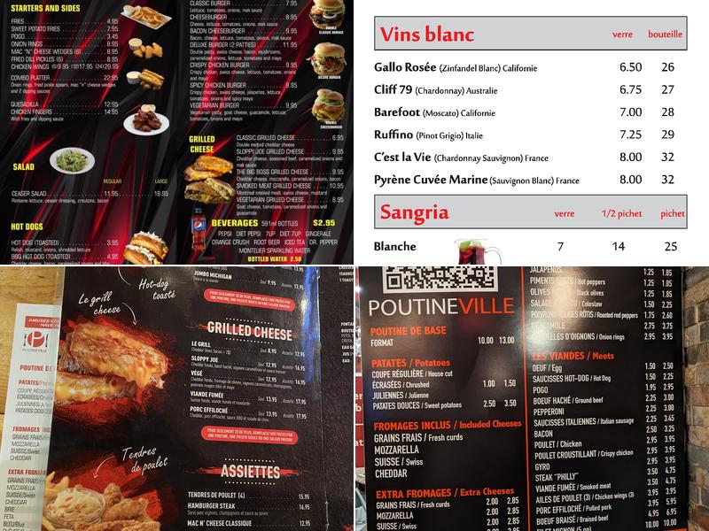 Poutineville Park Menu