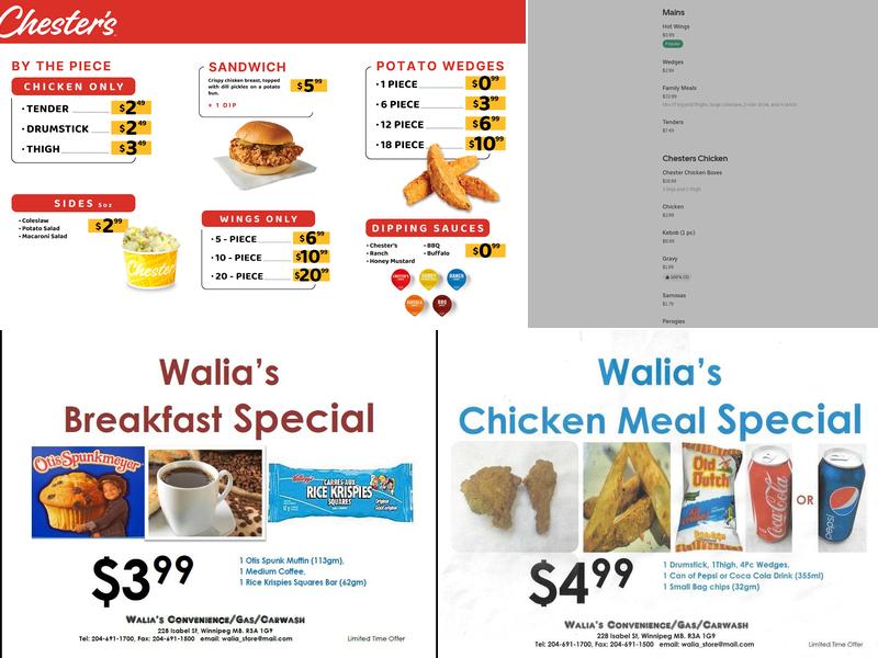 Chester Fried Chicken (Canco) Menu