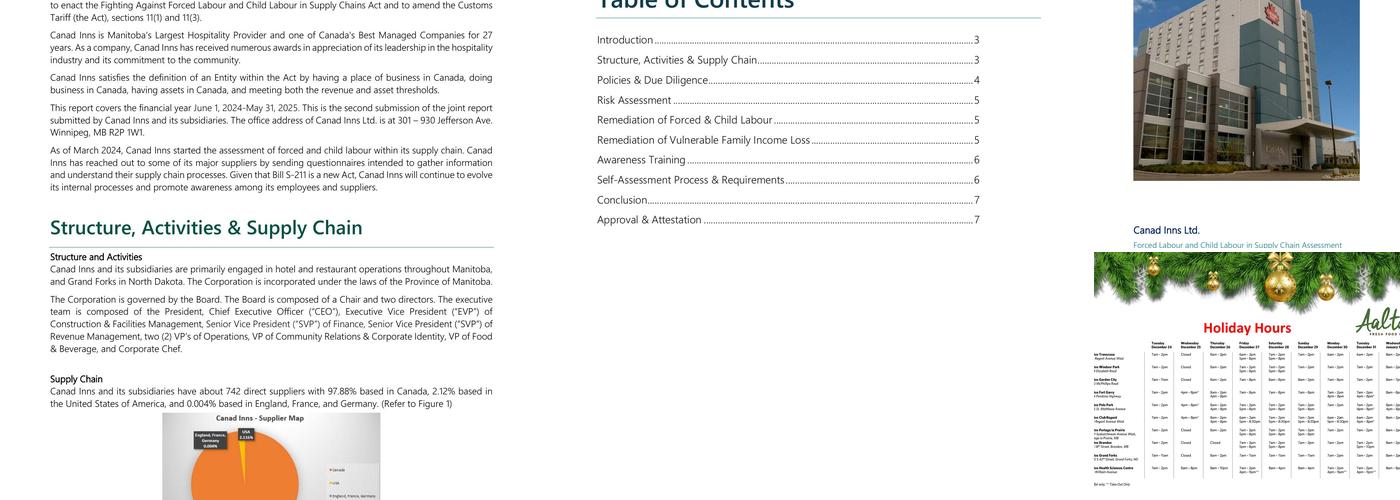 Aalto's Family Dining Menu