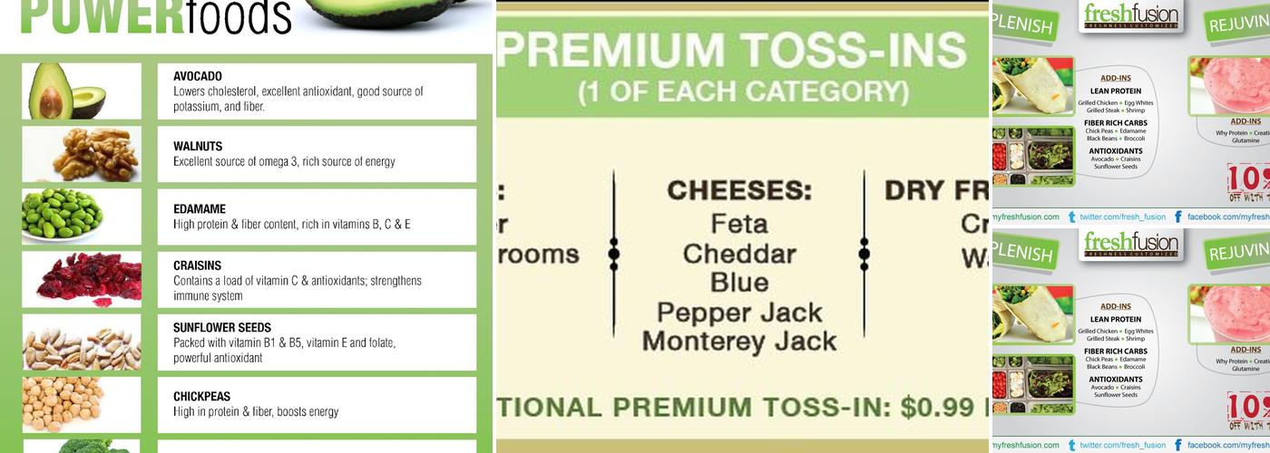 Fresh Fusion Menu