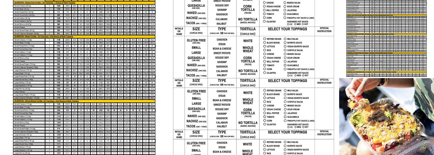 Burrito Boyz Menu