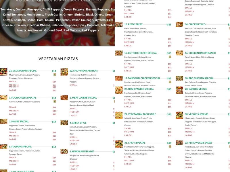 Pizza24 Menu