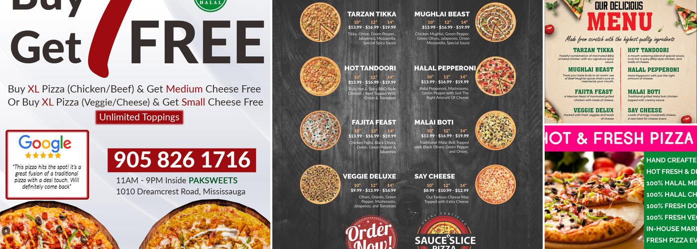 Sauce n Slice Pizza Menu