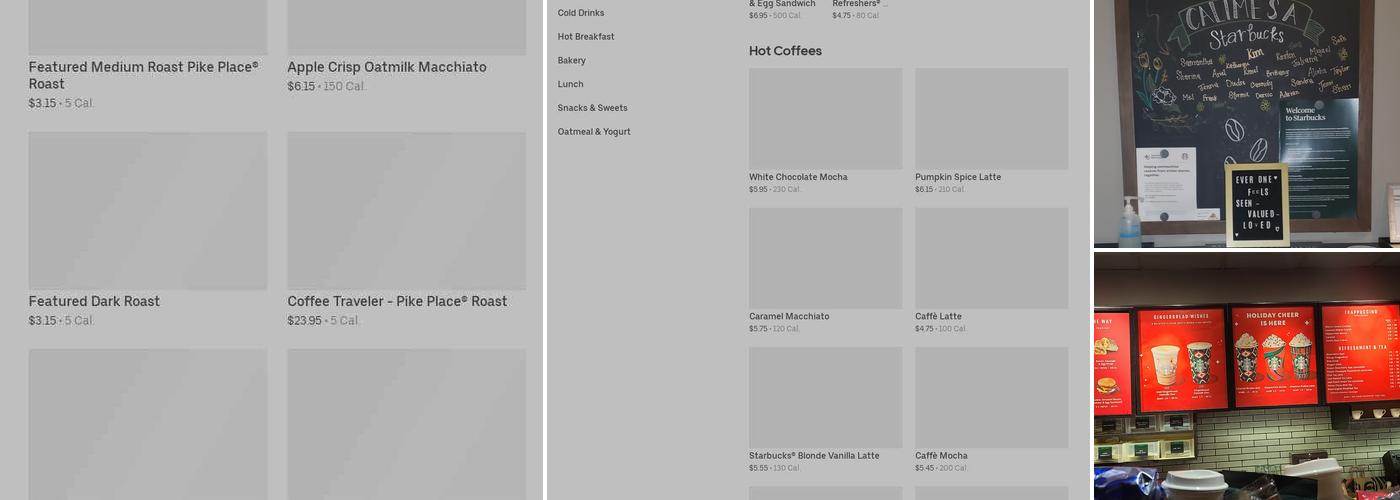 Starbucks Menu