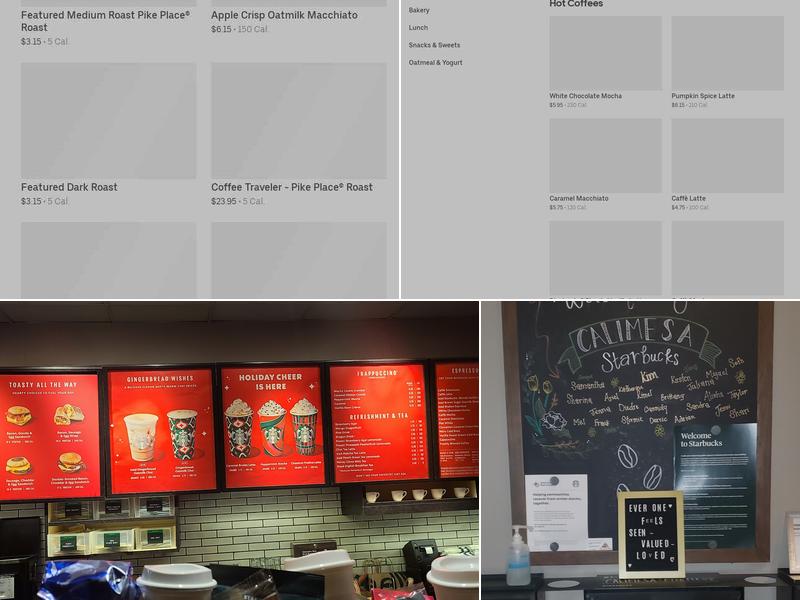 Starbucks Menu