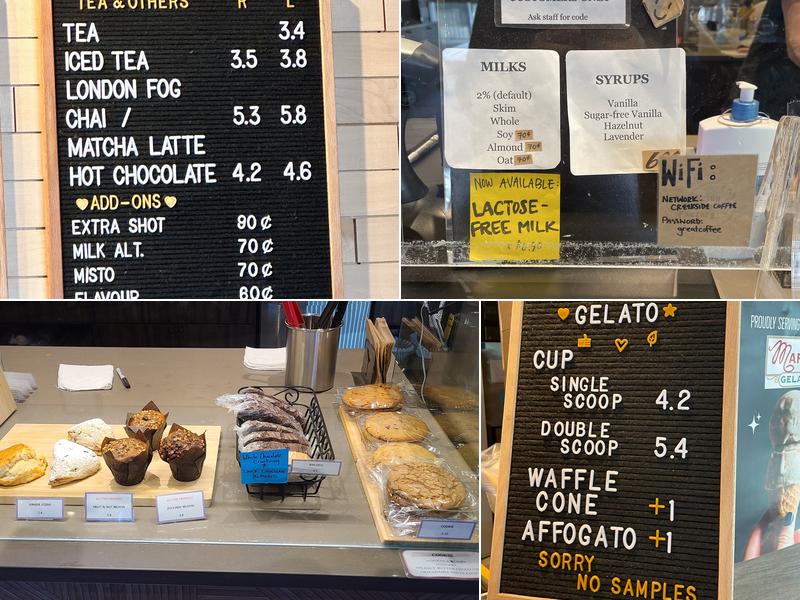 Creekside Coffee Factory - Westwood Menu