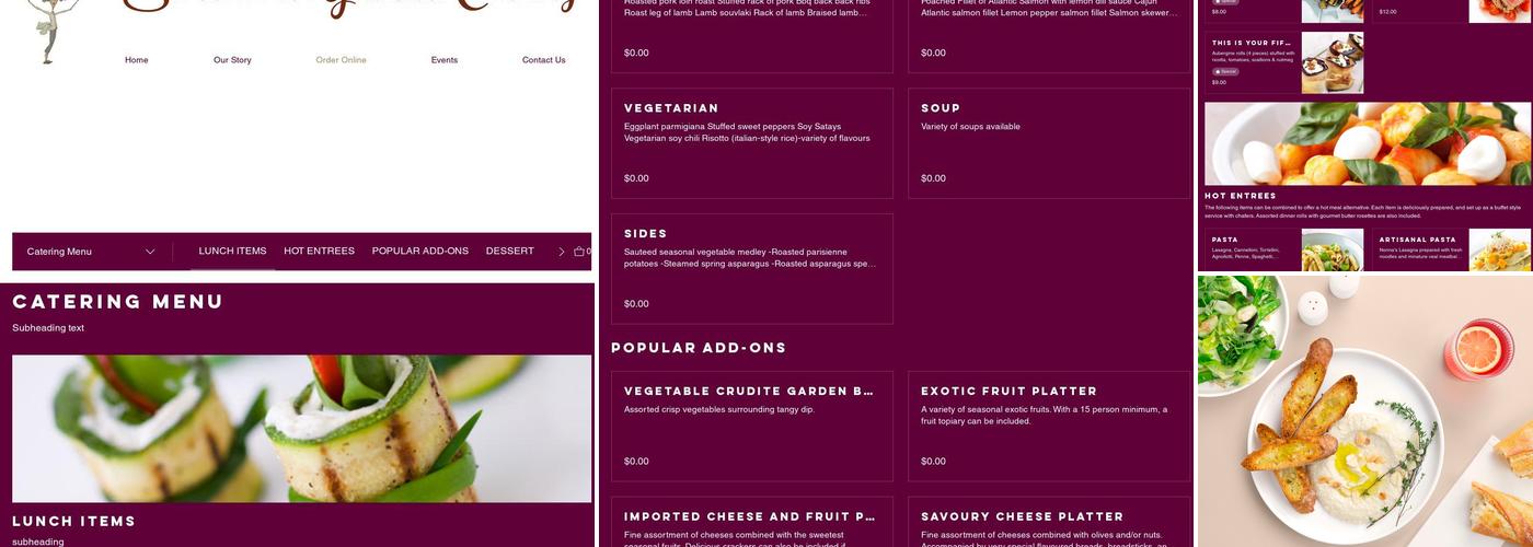 Sweetwater Gourmet Catering Menu