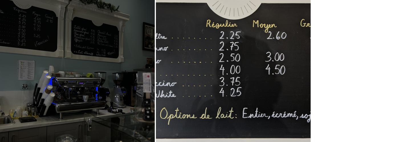 Brûlerie Élixir Menu