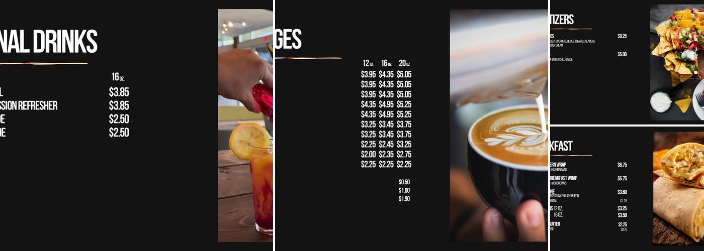 Grassroots Cafe Menu