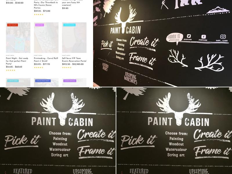 Paint Cabin Create! Drink! Repeat! Menu