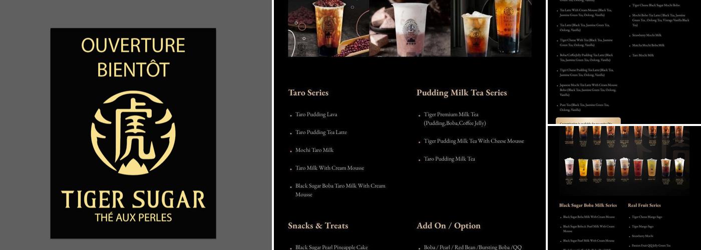 Tiger Sugar Laval Menu