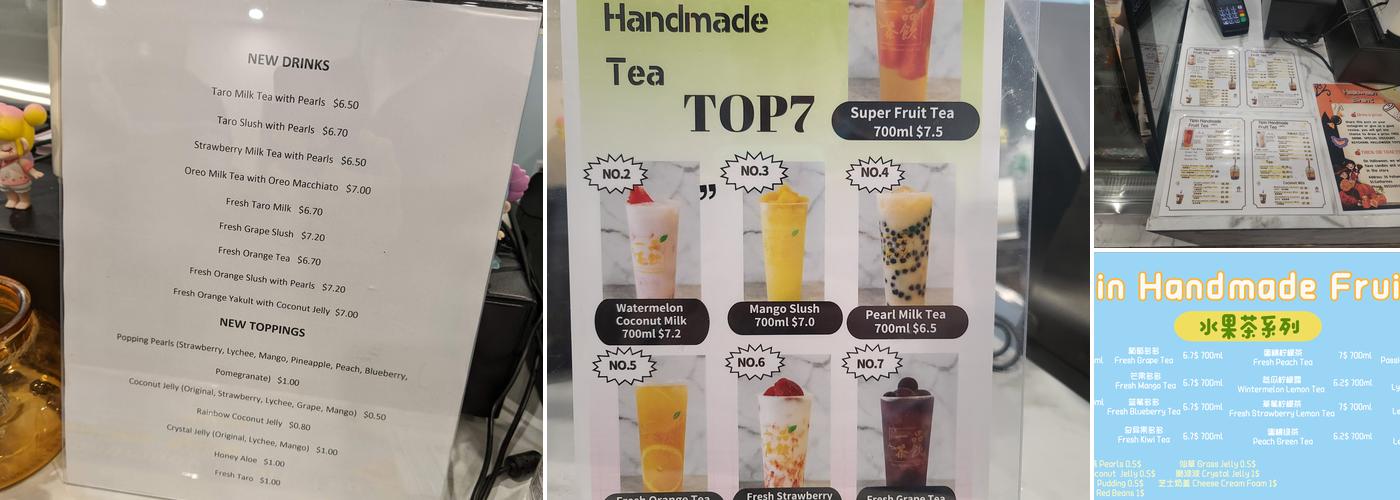 Yipin Handmade Fruit Tea Menu